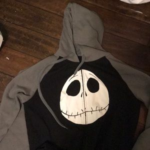 jack skellington zip up hoodie